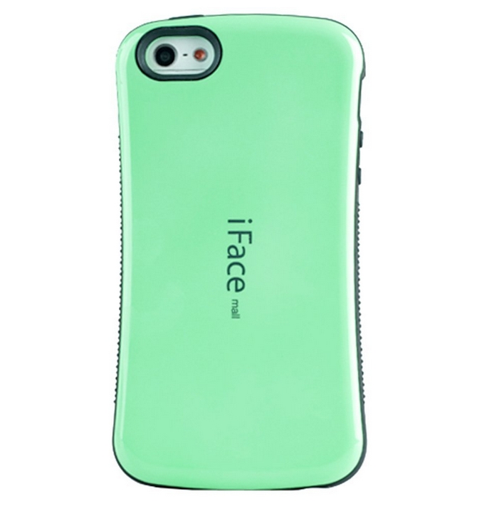 Ultra Shock-Absorbing iFace Case Cover for Apple iPhone 5 5G green